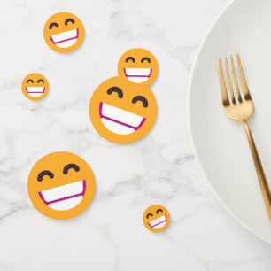 Beaming Face Smiling Eyes Cute Custom Colors Emoji Confetti