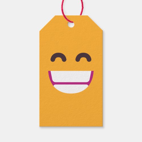 Beaming Face Smiling Eyes Cute Custom Colors Emoji Gift Tags