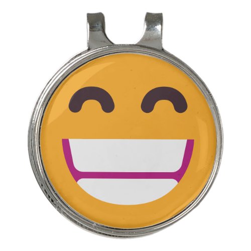 Beaming Face Smiling Eyes Cute Custom Colors Emoji Golf Hat Clip