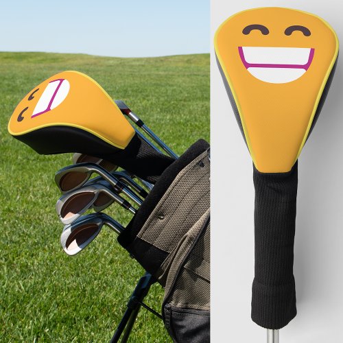 Beaming Face Smiling Eyes Cute Custom Colors Emoji Golf Head Cover