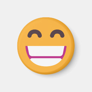 Beaming Face Smiling Eyes Cute Custom Colors Emoji Magnet
