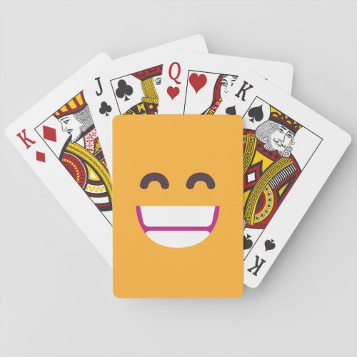 Beaming Face Smiling Eyes Cute Custom Colors Emoji Playing Cards