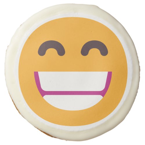 Beaming Face Smiling Eyes Cute Custom Colors Emoji Sugar Cookie