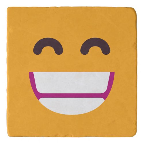 Beaming Face Smiling Eyes Cute Custom Colors Emoji Trivet