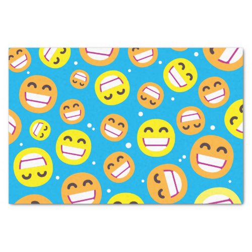 Beaming Face Smiling Eyes Emojis Editable Colors Tissue Paper