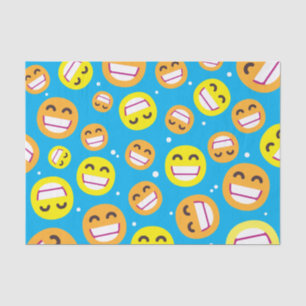 Beaming Face Smiling Eyes Emojis Editable Colors Tissue Paper