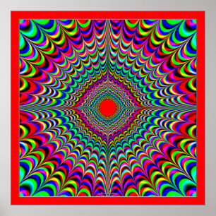 Beaming Rainbow Sun Poster