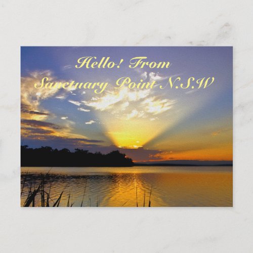 Beaming Sunset Postcard