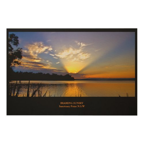 Beaming Sunset Wood Wall Art