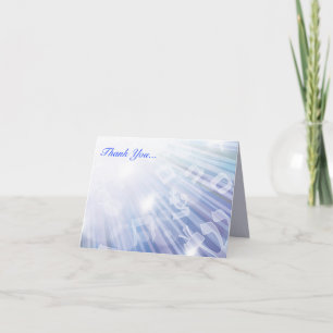 BEAMS OF LIGHT Bar Bat Mitzvah Thank You Card