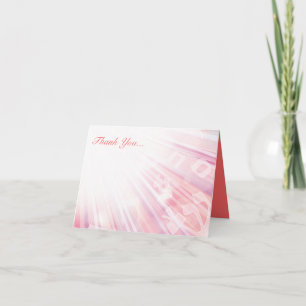 BEAMS OF LIGHT Bat Mitzvah Thank You Card