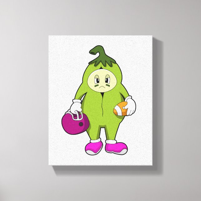 Bean at Football Sports Canvas Print (Front)
