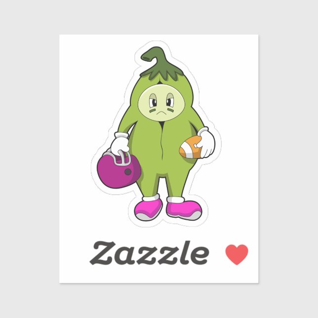 Bean at Football Sports Sticker (Sheet)