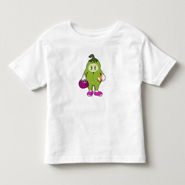 Bean at Football Sports Toddler T-shirt (Front)