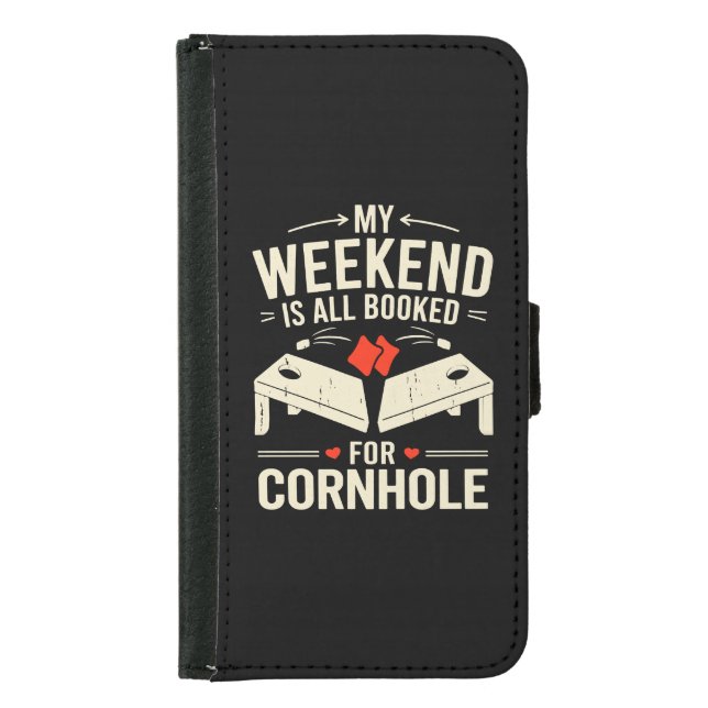  Bean Bag Toss Game Player Long Sleeve  Samsung Galaxy Wallet Case (Front)
