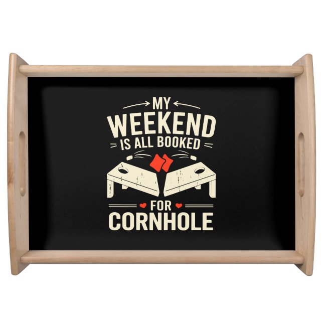  Bean Bag Toss Game Player Long Sleeve  Serving Tray (Front)