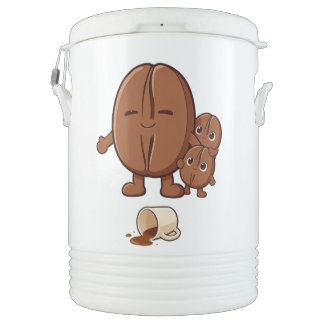 Bean calm cute coffee bean beverage cooler