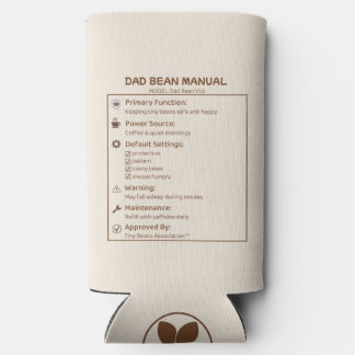 Bean calm cute coffee bean seltzer can cooler