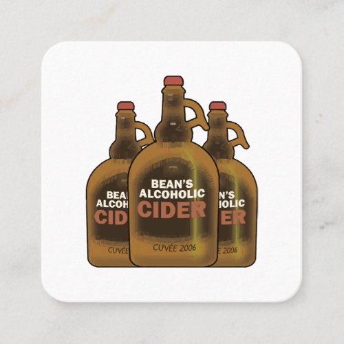 Bean Cider Square Business Card