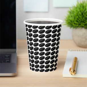 Bean Coffee Black – Bold Minimalist Coffee Design Paper Cups
