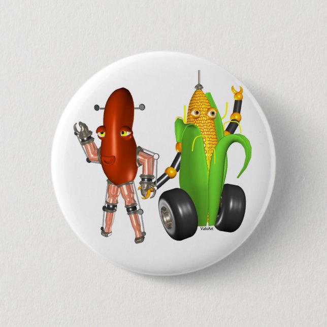 Bean cornbots button (Front)