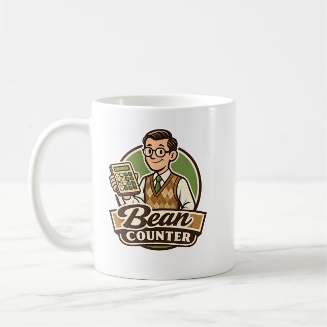 Bean Counter Coffee Mug (Left)