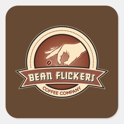 Bean Flickers Coffee Company Square Sticker