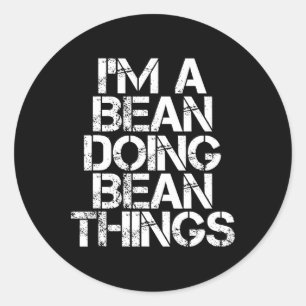 Bean Funny Surname Family Tree Birthday Reunion Gi Classic Round Sticker