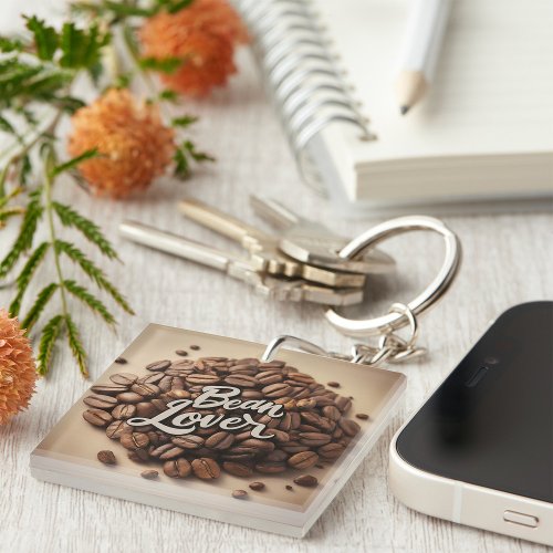 Bean Lover Coffee Beans Keychain