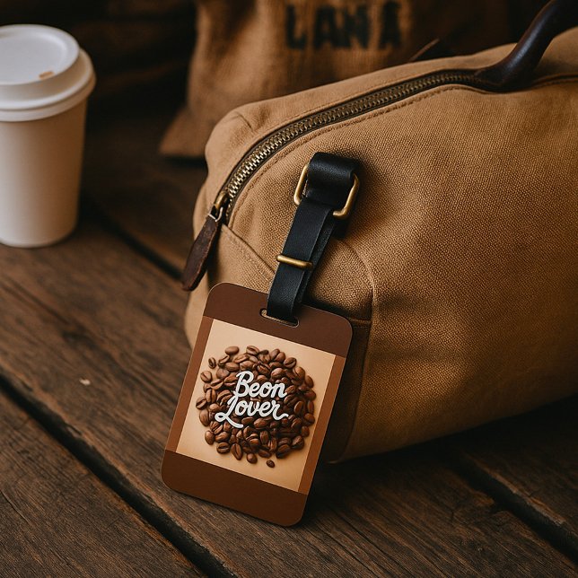 Bean Lover Coffee Beans Luggage Tag (Creator Uploaded)