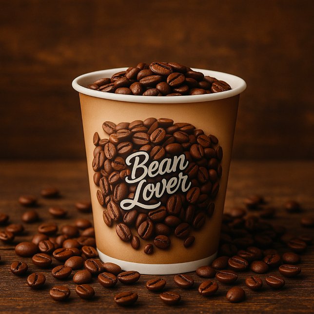 Bean Lover Coffee Beans Paper Cups (Creator Uploaded)