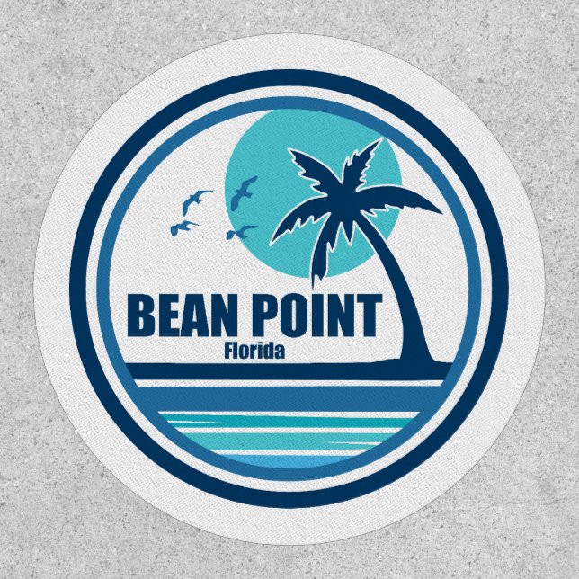 Bean Point Beach Florida Palm Tree Birds Patch (Front)