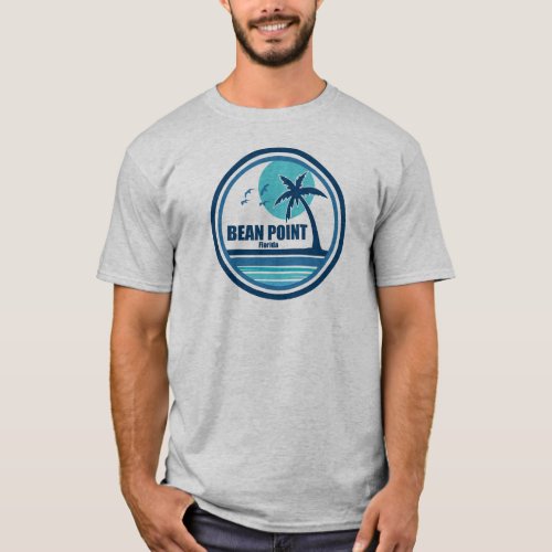 Bean Point Beach Florida Palm Tree Birds T_Shirt