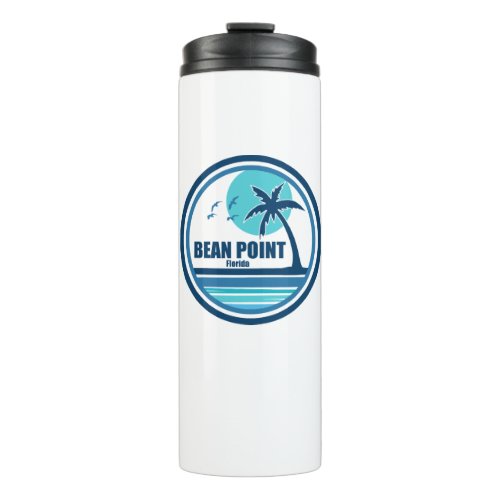 Bean Point Beach Florida Palm Tree Birds Thermal Tumbler