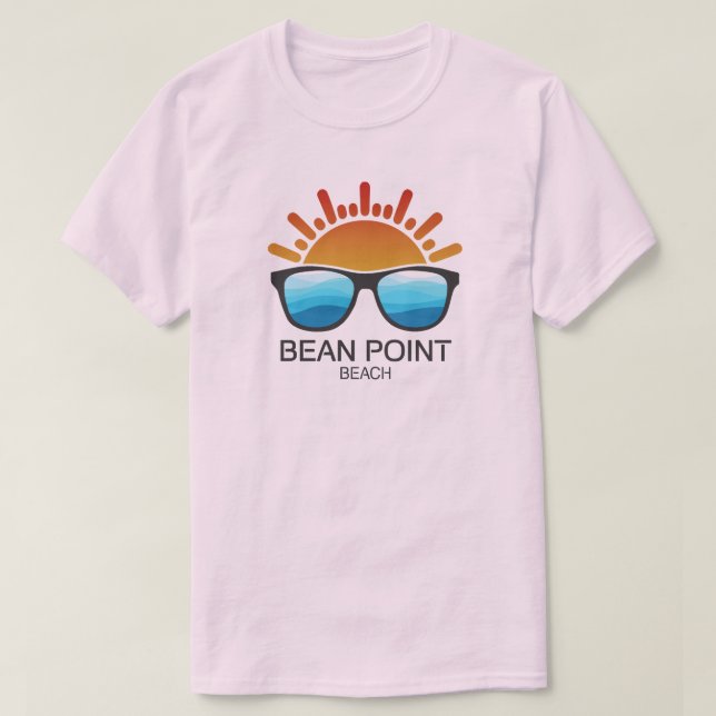 Bean Point Beach Florida Sunglasses T-Shirt (Design Front)
