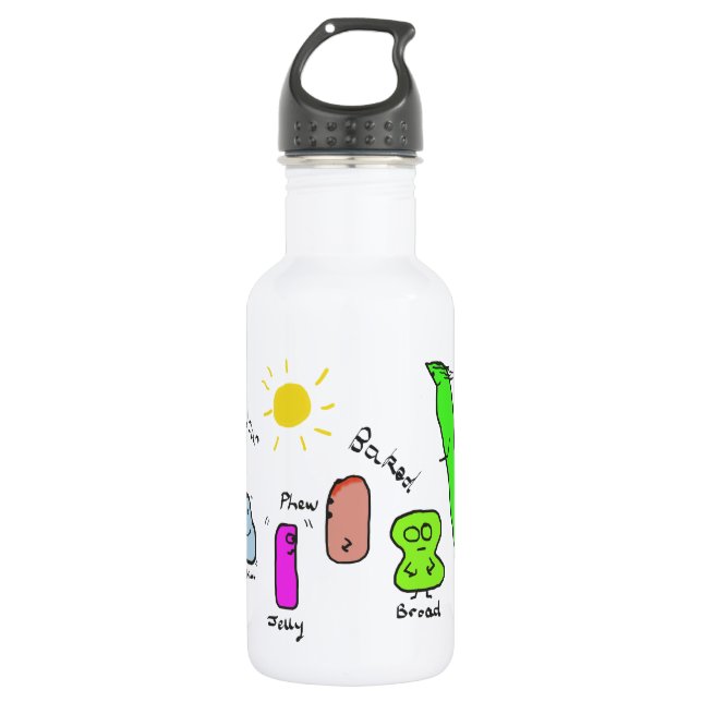 Bean Puns Water Bottle (Front)