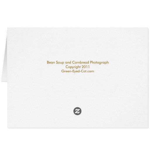 Bean Soup Recipe on a Card (Back Horizontal)