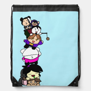 Bean Stack design Drawstring Bag
