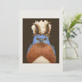 Bean the Eastern bluebird flat card (Standing Front)