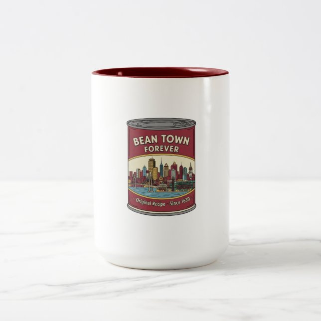 Bean Town Forever Boston Two-Tone Coffee Mug (Center)