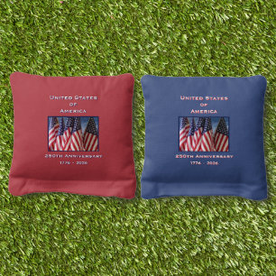 Beanbag Toss 250th Anniversary USA Patriotic  Cornhole Bags