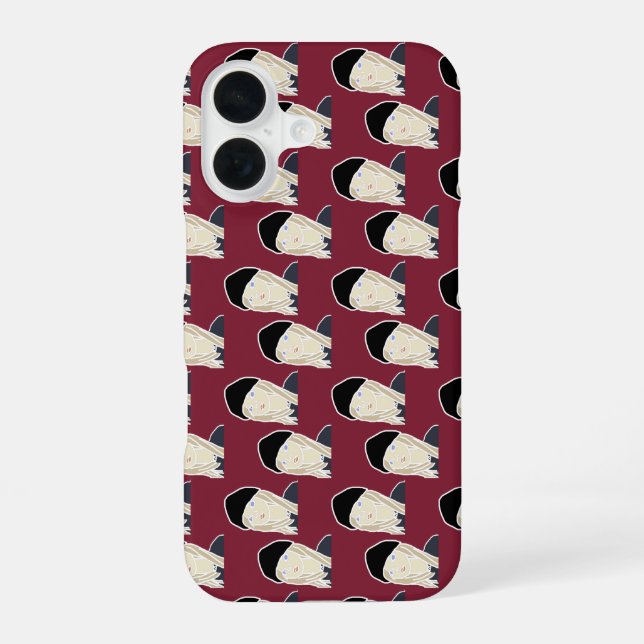 beanie boy pattern red iphone case (Back)
