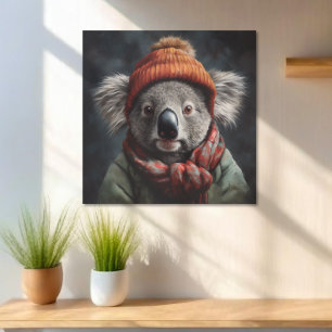 Beanie Bunch Koala Orange Winter Hat Poster
