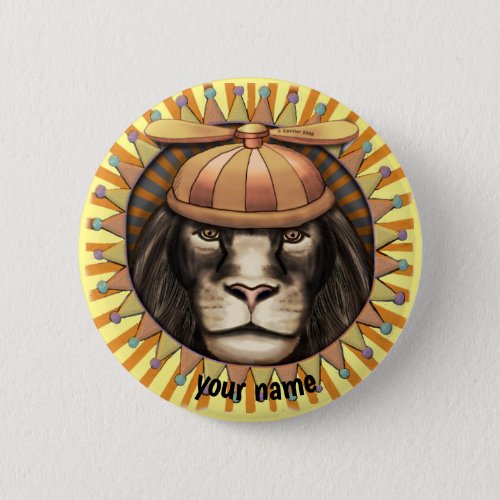 Beanie Lion custom name Button