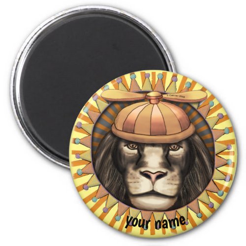 Beanie Lion custom name Magnet