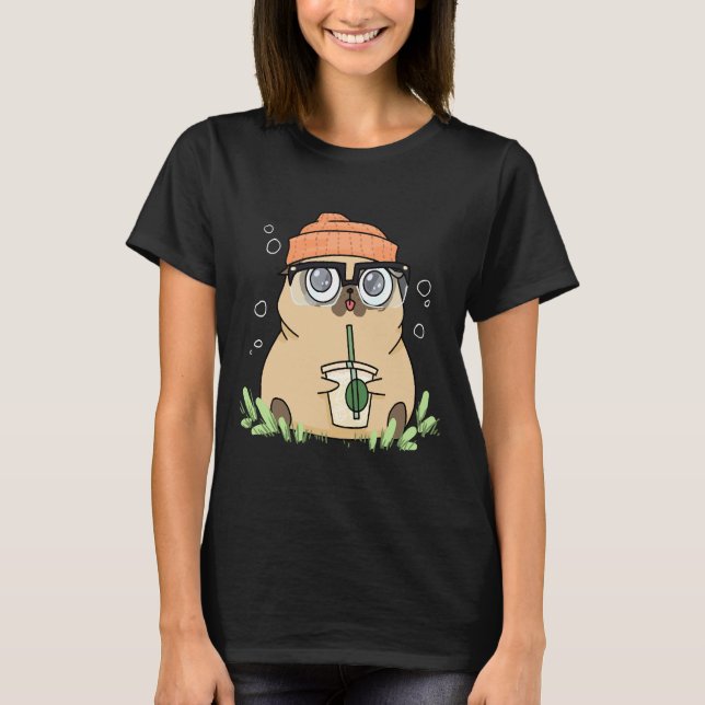 Beanie Pug Classic T-Shirt 476 (Front)