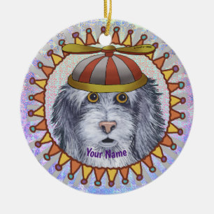Beanie SheepDog Ceramic Ornament