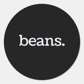 Beans Classic Round Sticker