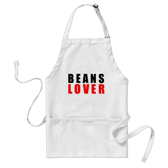 Beans lover, I love beans Adult Apron (Front)