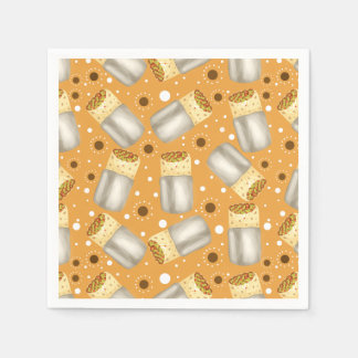 Beans,Meat,Vegetables And Cheese Burrito Napkins